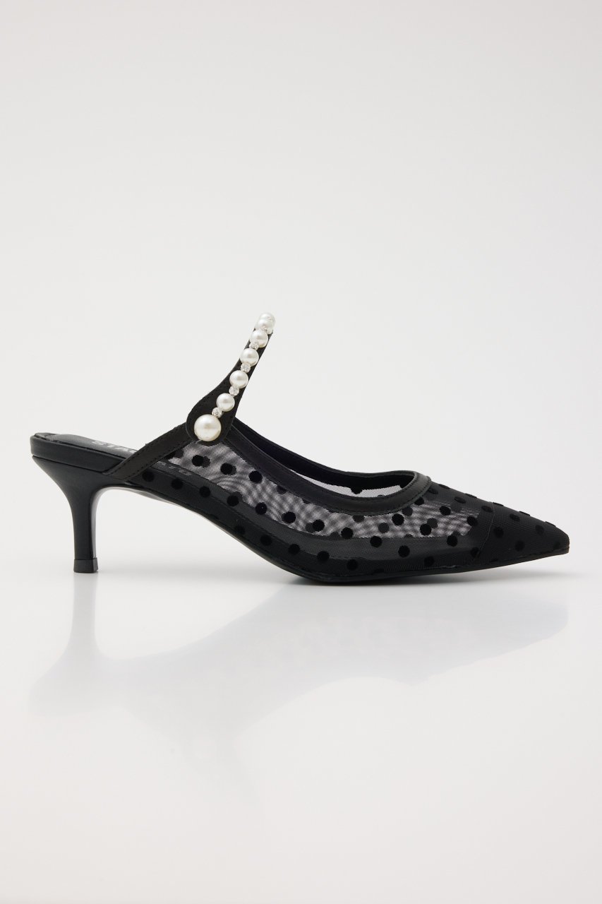 【スタッカート/STACCATO】のパールラインシースルードットミュール 人気、トレンドファッション・服の通販 founy(ファニー) 　ファッション　Fashion　レディースファッション　Fashion for Women　おすすめ　Recommended / Our Picks　エレガント 上品　Elegant　サンダル　Sandals, Summer Shoes　ストーン　Stone, Gem-Like　ドット　Polka Dot, Dot Pattern　パール　Pearl, Pearl Accent　メッシュ　Mesh, Net Fabric　夏　Summer　春　Spring　S/S・春夏　SS, Spring/Summer, Warm Season　other-4|ID: prp329100004390373 ipo3291000000034940158