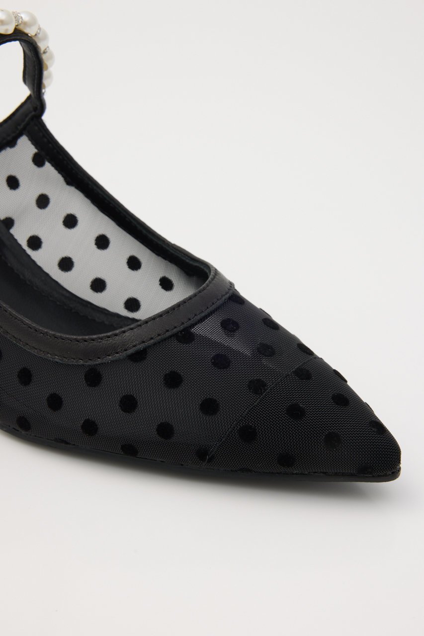 【スタッカート/STACCATO】のパールラインシースルードットミュール 人気、トレンドファッション・服の通販 founy(ファニー) 　ファッション　Fashion　レディースファッション　Fashion for Women　おすすめ　Recommended / Our Picks　エレガント 上品　Elegant　サンダル　Sandals, Summer Shoes　ストーン　Stone, Gem-Like　ドット　Polka Dot, Dot Pattern　パール　Pearl, Pearl Accent　メッシュ　Mesh, Net Fabric　夏　Summer　春　Spring　S/S・春夏　SS, Spring/Summer, Warm Season　other-7|ID: prp329100004390373 ipo3291000000034940161