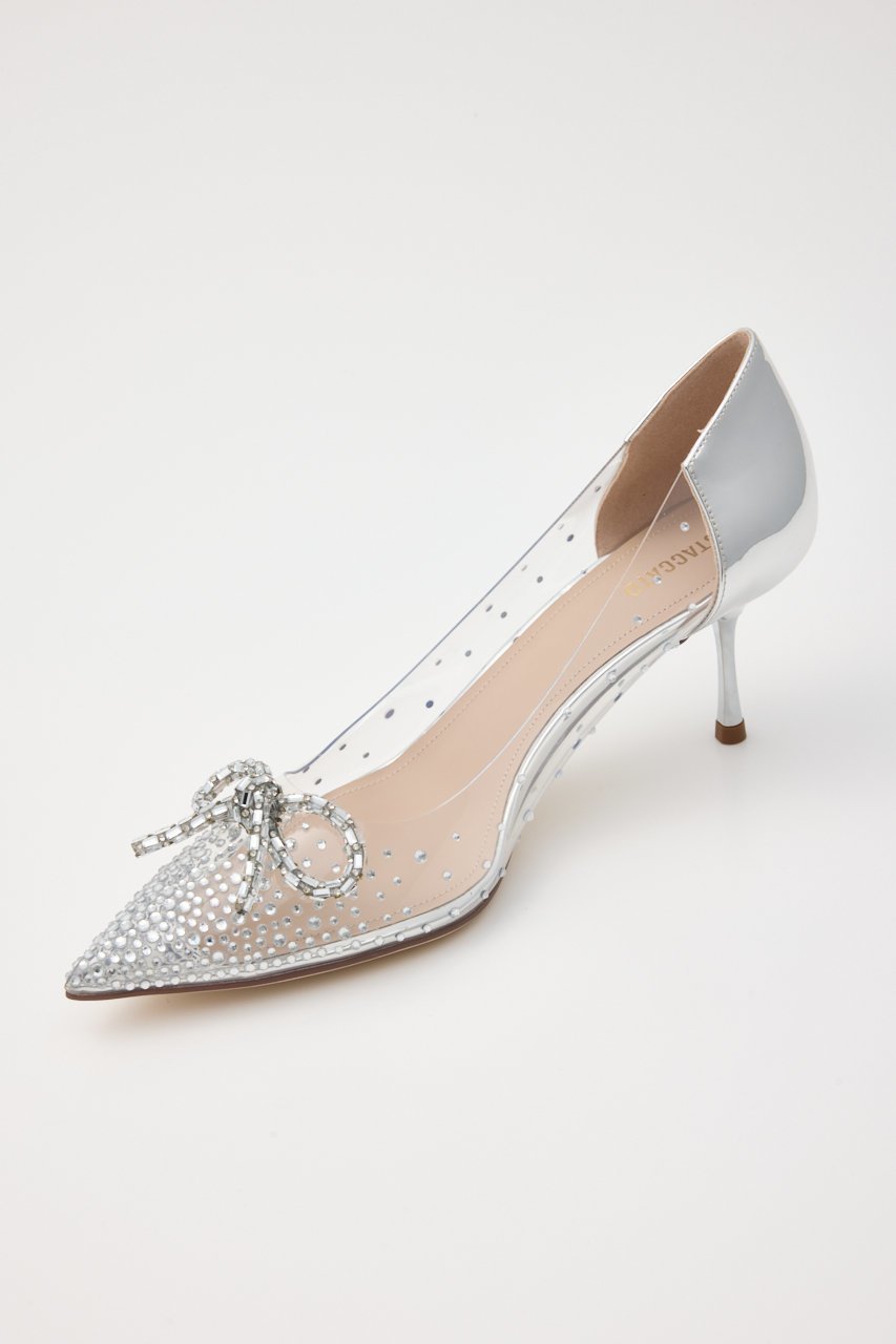 【スタッカート/STACCATO】のドルチェクリアリボンパンプス 人気、トレンドファッション・服の通販 founy(ファニー) 　ファッション　Fashion　レディースファッション　Fashion for Women　シルバー　Silver, Metallic Silver　ストーン　Stone, Gem-Like　リボン　Ribbon, Bow　夏　Summer　春　Spring　S/S・春夏　SS, Spring/Summer, Warm Season　other-8|ID: prp329100004390374 ipo3291000000035058725