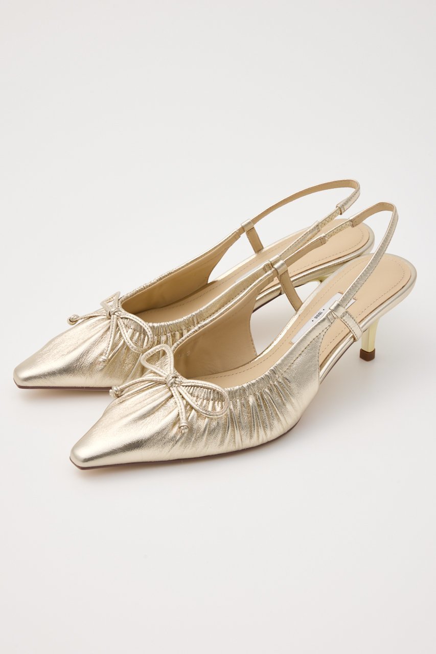 【スタッカート/STACCATO】のソフティギャザーオープンパンプス インテリア・キッズ・メンズ・レディースファッション・服の通販 founy(ファニー) 　ファッション　Fashion　レディースファッション　Fashion for Women　ギャザー　Gathered, Ruffled　スタイリッシュ　Stylish, Fashionable　ゴールド|ID: prp329100004390376 ipo3291000000034939293