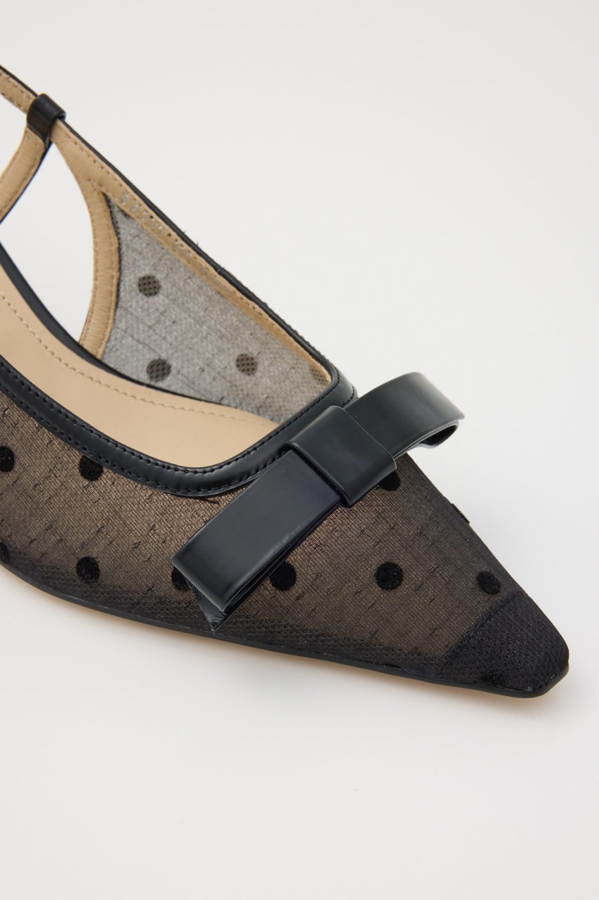 【スタッカート/STACCATO】のドットヌーディーバックスリングパンプス 人気、トレンドファッション・服の通販 founy(ファニー) 　ファッション　Fashion　レディースファッション　Fashion for Women　バッグ　Bags　クール　Cool, Chic　スクエア　Square, Square Shape　スタイリッシュ　Stylish, Fashionable　ダウン　Down, Puffer　ドット　Polka Dot, Dot Pattern　リボン　Ribbon, Bow　other-7|ID: prp329100004390377 ipo3291000000035058654