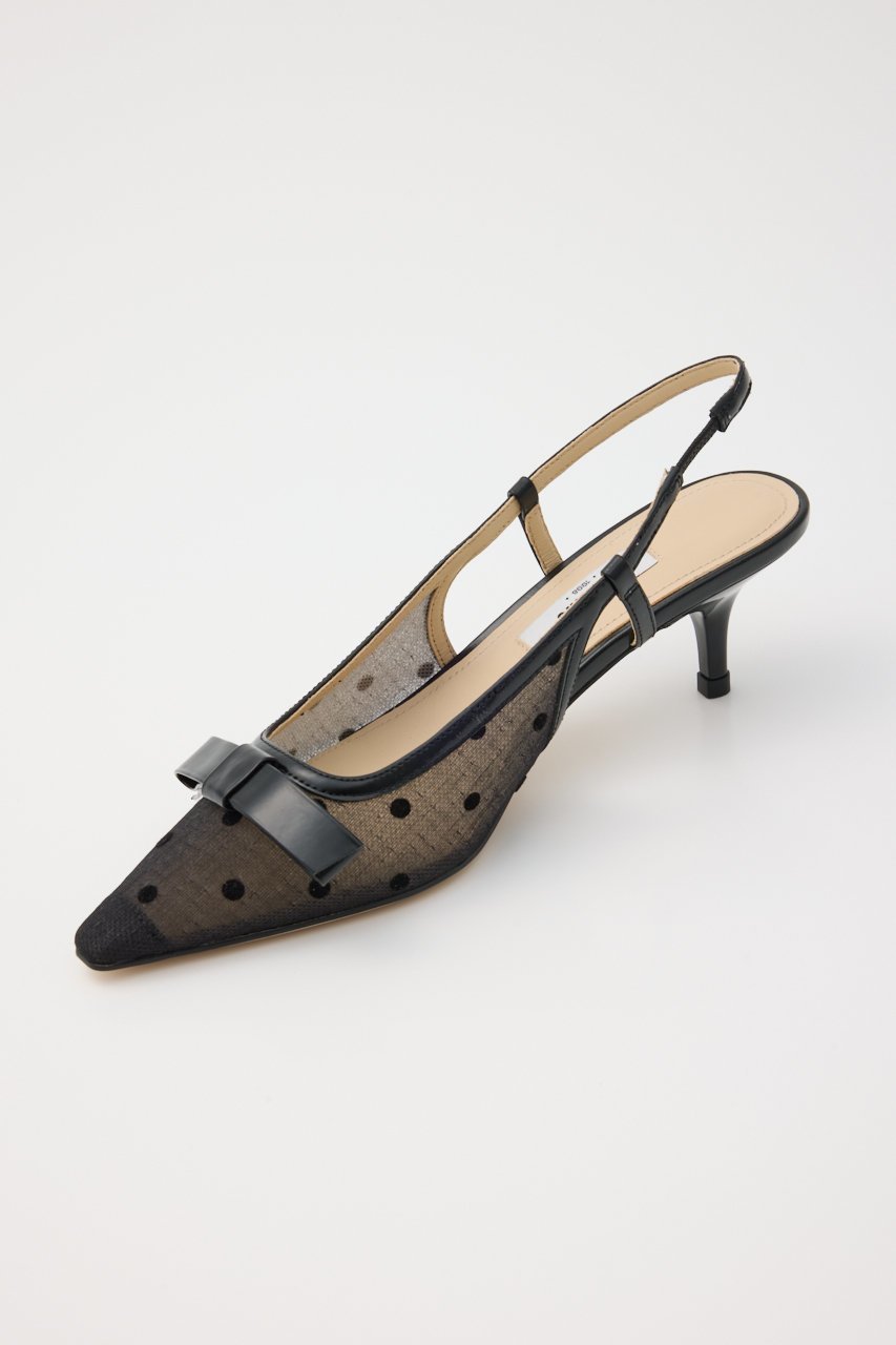 【スタッカート/STACCATO】のドットヌーディーバックスリングパンプス 人気、トレンドファッション・服の通販 founy(ファニー) 　ファッション　Fashion　レディースファッション　Fashion for Women　バッグ　Bags　クール　Cool, Chic　スクエア　Square, Square Shape　スタイリッシュ　Stylish, Fashionable　ダウン　Down, Puffer　ドット　Polka Dot, Dot Pattern　リボン　Ribbon, Bow　other-8|ID: prp329100004390377 ipo3291000000035058655