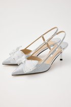 【スタッカート/STACCATO】のグリッターメッシュリボンパンプス シルバー|ID: prp329100004390379 ipo3291000000035059708