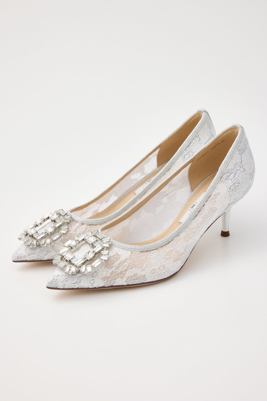 【スタッカート/STACCATO】のクルスタルレーシーパンプス インテリア・キッズ・メンズ・レディースファッション・服の通販 founy(ファニー) 　ファッション　Fashion　レディースファッション　Fashion for Women　クリスタル　Crystal, Swarovski　レース　Lace, Lace Fabric　柄ホワイト|ID: prp329100004390381 ipo3291000000034939574