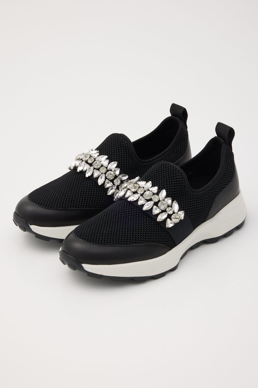 【スタッカート/STACCATO】のピースビジュースリッポン インテリア・キッズ・メンズ・レディースファッション・服の通販 founy(ファニー) 　ファッション　Fashion　レディースファッション　Fashion for Women　ストーン　Stone, Gem-Like　スニーカー　Sneakers, Trainers　ビジュー　Bijou, Jewel-like Accent　ブラック|ID: prp329100004390382 ipo3291000000034939721