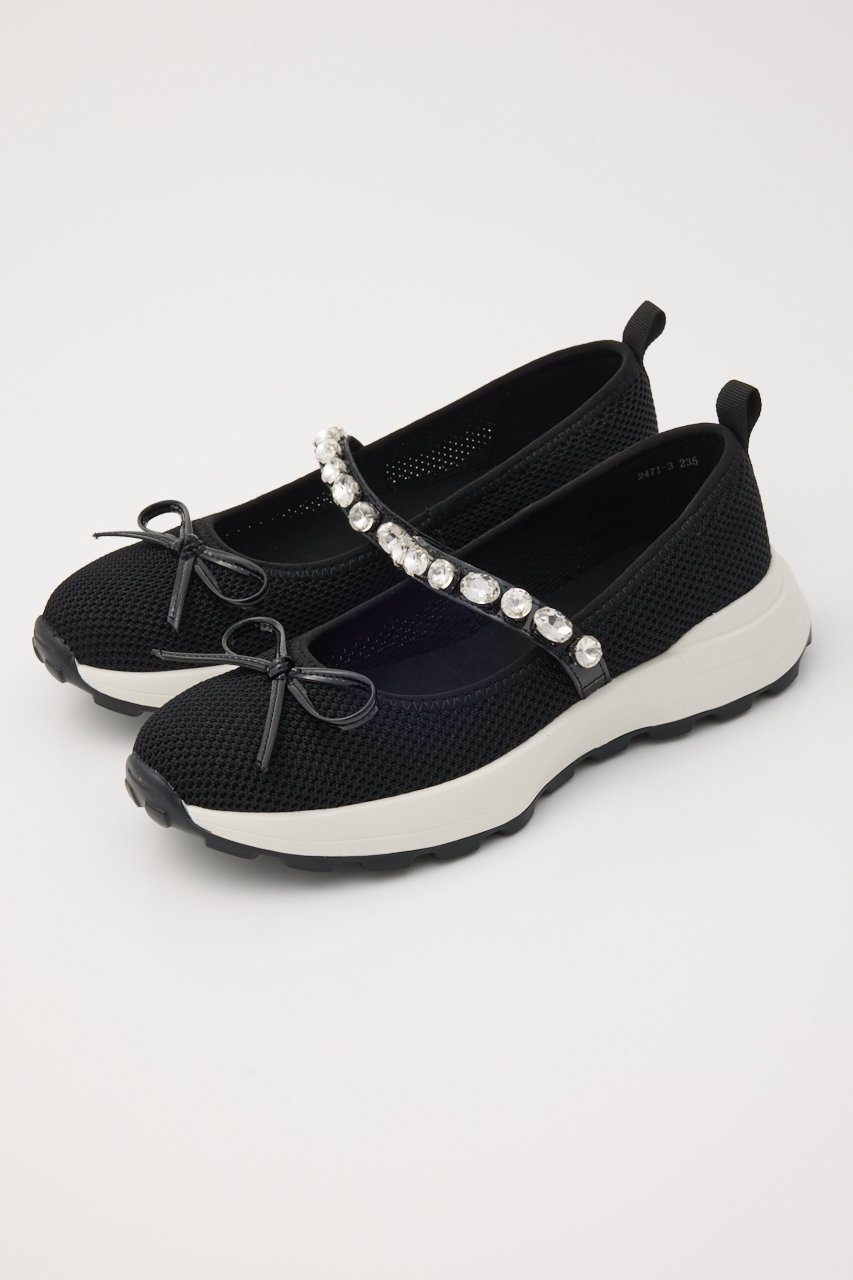 【スタッカート/STACCATO】のメリージェーンコンビスリッポン インテリア・キッズ・メンズ・レディースファッション・服の通販 founy(ファニー) 　ファッション　Fashion　レディースファッション　Fashion for Women　クリスタル　Crystal, Swarovski　ストーン　Stone, Gem-Like　スニーカー　Sneakers, Trainers　スリッポン　Slip-On, Loafer　ソックス　Socks, Hosiery　リボン　Ribbon, Bow　ブラック|ID: prp329100004390383 ipo3291000000035059128