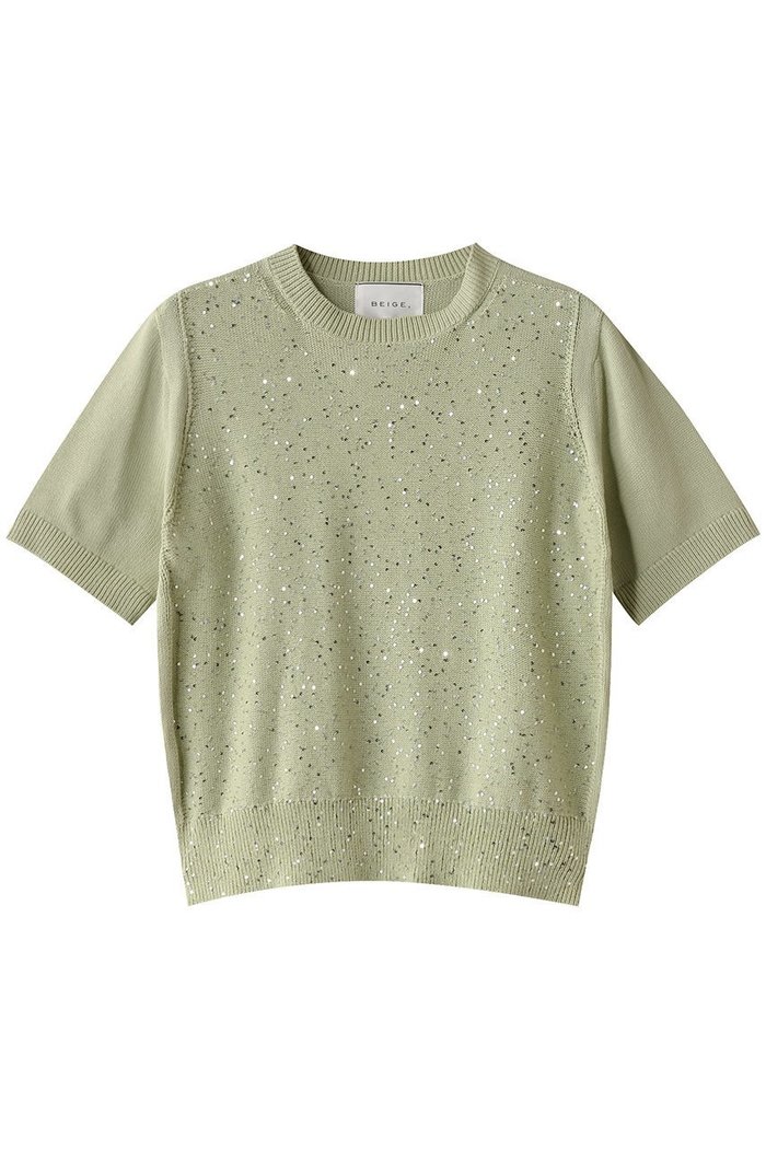 【ベイジ,/BEIGE,】のFENNNEL(フェンネル)/コットンスパンコール半袖ニット インテリア・キッズ・メンズ・レディースファッション・服の通販 founy(ファニー) https://founy.com/ ファッション Fashion レディースファッション WOMEN トップス・カットソー Tops/Tshirt ニット Knit Tops プルオーバー Pullover エレガント 上品 Elegant シンプル Simple スパンコール Sequins デニム Denim フェミニン Feminine フロント Front 半袖 Short Sleeve |ID: prp329100004390393 ipo3291000000030695588