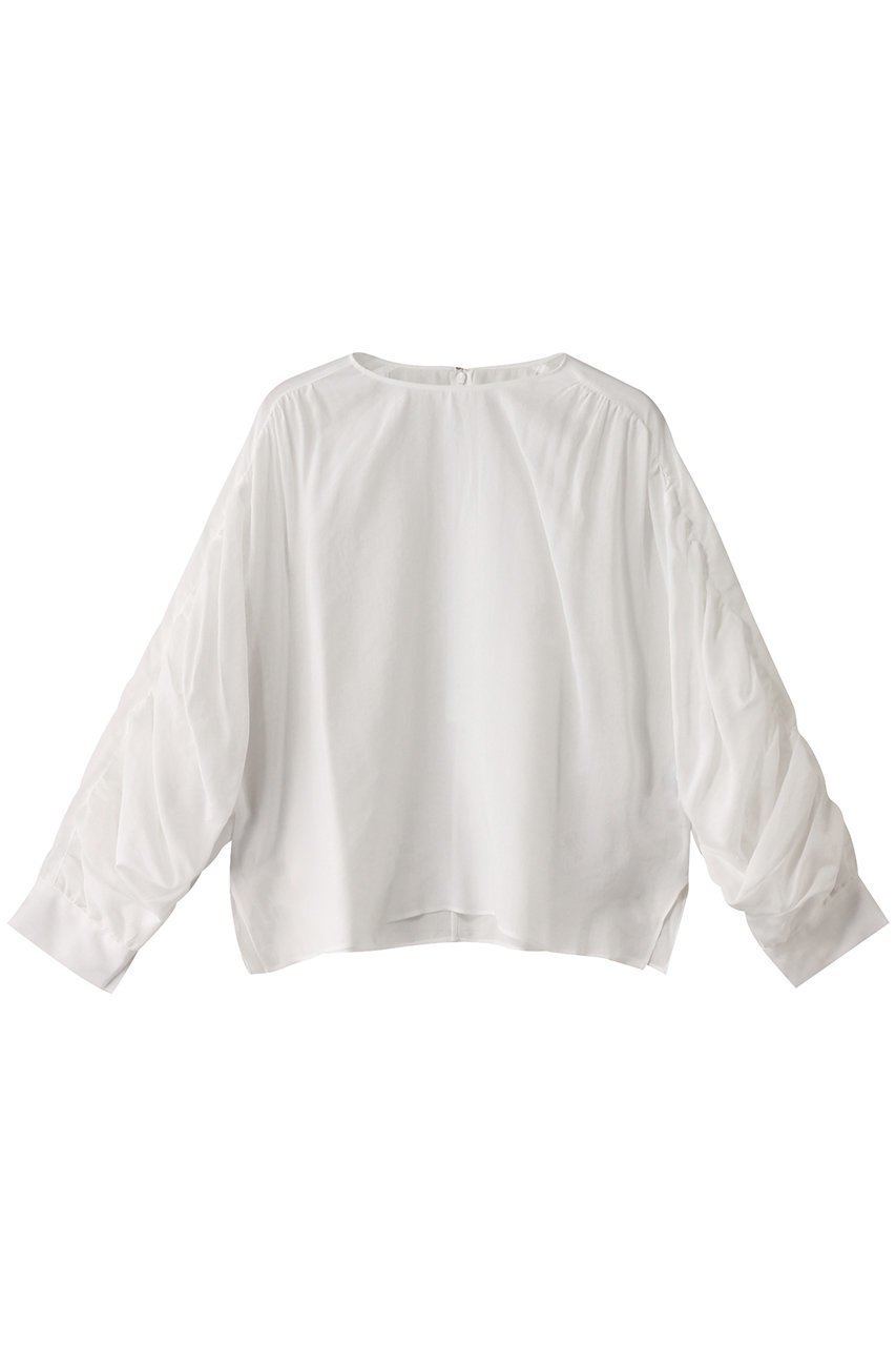 【ベイジ,/BEIGE,】のPAULINE(ポリーヌ)/タックギャザーリネンボリュームブラウス インテリア・キッズ・メンズ・レディースファッション・服の通販 founy(ファニー) 　ファッション　Fashion　レディースファッション　WOMEN　トップス・カットソー　Tops/Tshirt　シャツ/ブラウス　Shirts/Blouses　エアリー　Airy　ギャザー　Gather　シンプル　Simple　スラックス　Slacks　スリーブ　Sleeve　デニム　Denim　フェミニン　Feminine　リネン　Linen　ロング　Long　White|ID: prp329100004390394 ipo3291000000030864993