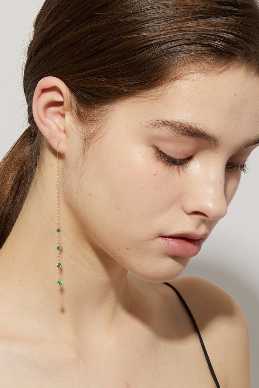 【アルティーダ ウード/ARTIDA OUD】のeden K10 グリーンオニキス ドット アメリカン シングル ピアス(片耳用) 人気、トレンドファッション・服の通販 founy(ファニー) 　ファッション　Fashion　レディースファッション　Fashion for Women　ジュエリー　Jewelry　ファッションリング　Fashion Rings　イヤリング・フープ・ドロップタイプ　Hoop, Drop & Clip Earrings　アシンメトリー　Asymmetrical Style　アメリカン　American Style　イヤリング　Earrings　インド　Indian Textile　シリコン　Silicone, Silicone Material　ストーン　Stone, Gem-Like　ドット　Polka Dot, Dot Pattern　片耳　One-Ear, Single Earring　other-6|ID: prp329100004391758 ipo3291000000036096816