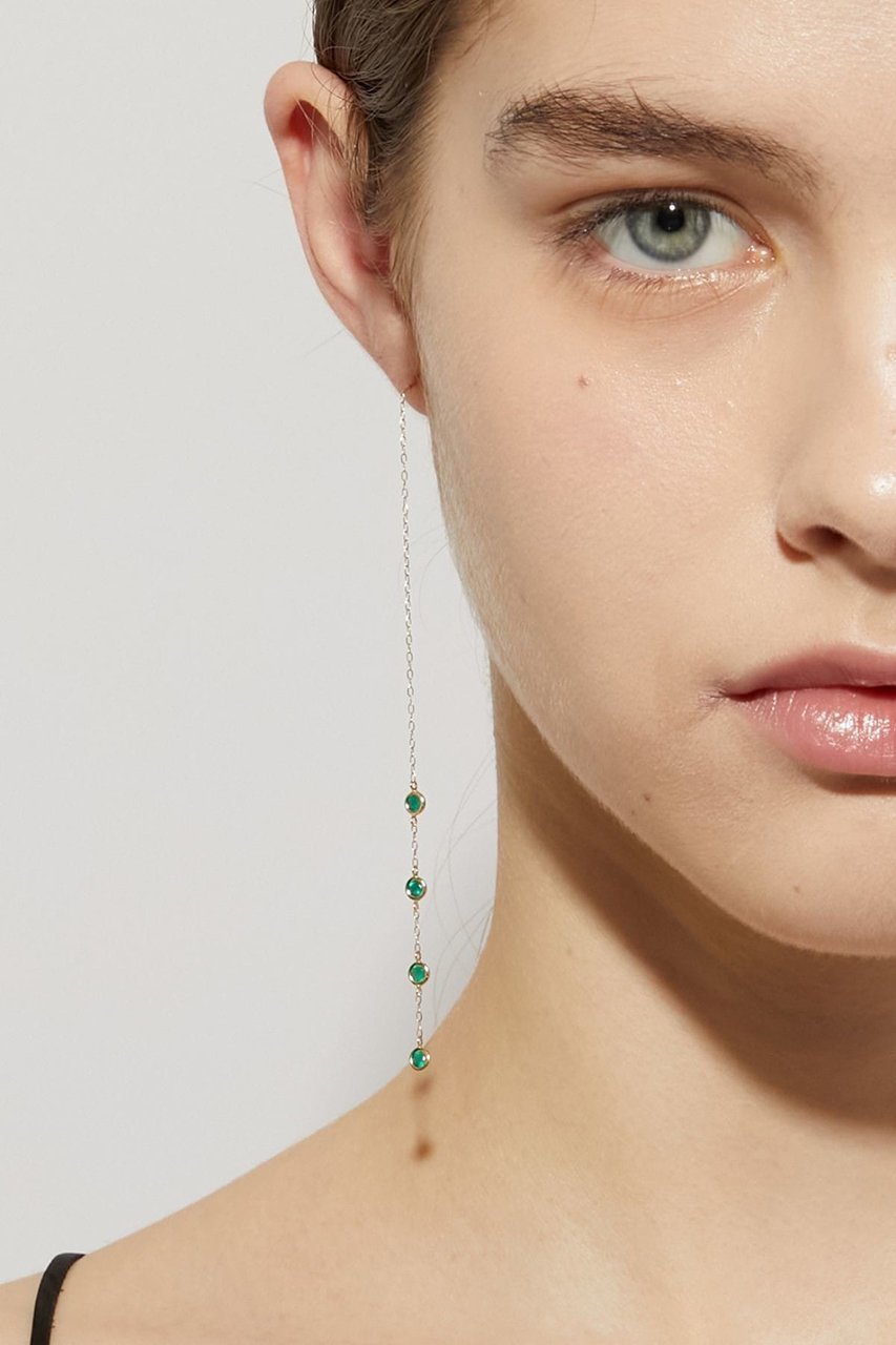 【アルティーダ ウード/ARTIDA OUD】のeden K10 グリーンオニキス ドット アメリカン シングル ピアス(片耳用) 人気、トレンドファッション・服の通販 founy(ファニー) 　ファッション　Fashion　レディースファッション　Fashion for Women　ジュエリー　Jewelry　ファッションリング　Fashion Rings　イヤリング・フープ・ドロップタイプ　Hoop, Drop & Clip Earrings　アシンメトリー　Asymmetrical Style　アメリカン　American Style　イヤリング　Earrings　インド　Indian Textile　シリコン　Silicone, Silicone Material　ストーン　Stone, Gem-Like　ドット　Polka Dot, Dot Pattern　片耳　One-Ear, Single Earring　other-8|ID: prp329100004391758 ipo3291000000036096818