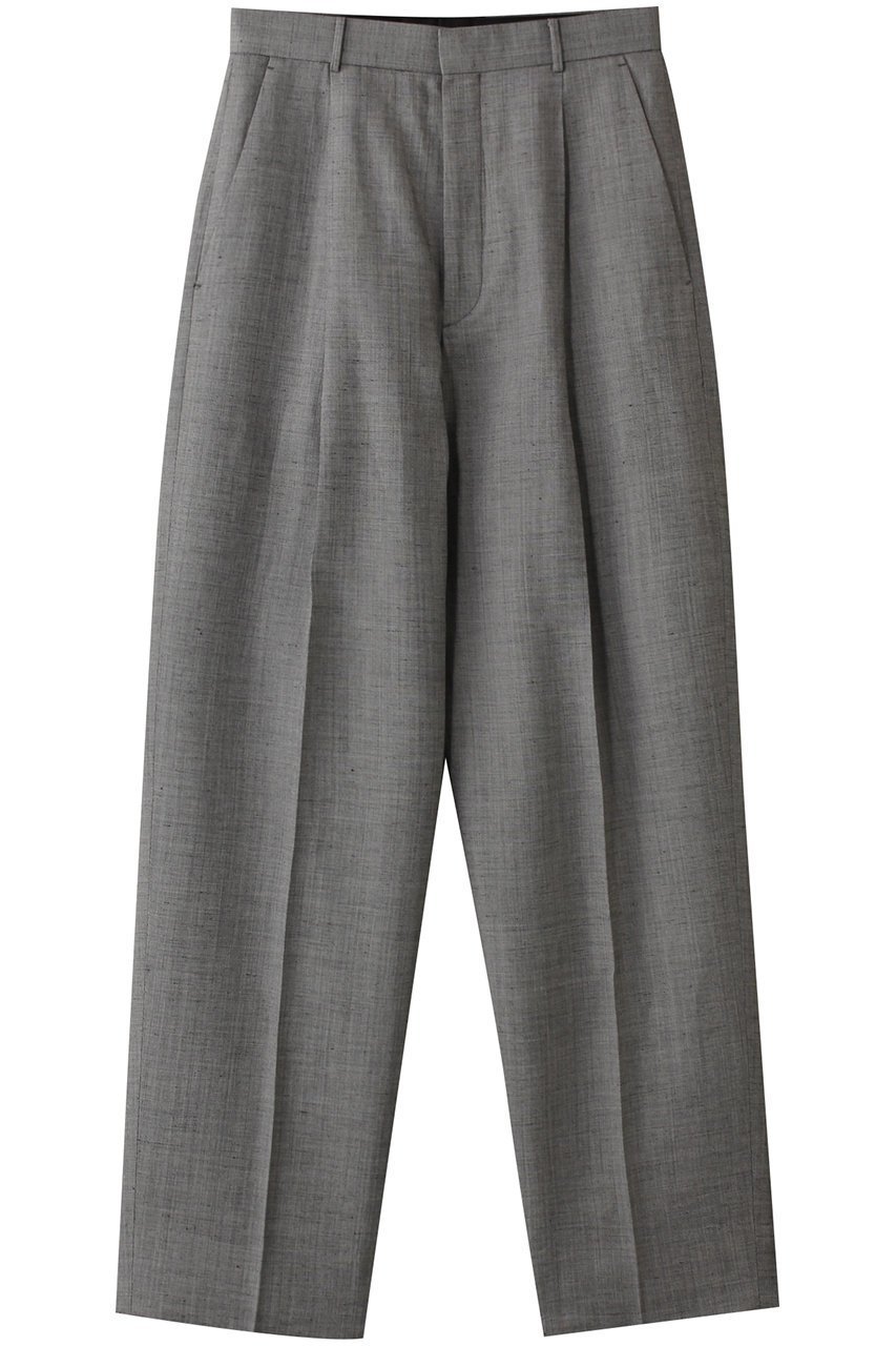 【エイトン/ATON】のWOOL LINEN SHARKSKIN テーパード タックパンツ 人気、トレンドファッション・服の通販 founy(ファニー) 　ファッション　Fashion　レディースファッション　Fashion for Women　パンツ　Pants & Trousers　センター　Center, Center Line　テーパード　Tapered, Tapered Pants　リネン　Linen, Linen Fabric　ロング　Long, Long-Length　 other-1|ID: prp329100004391769 ipo3291000000032917372