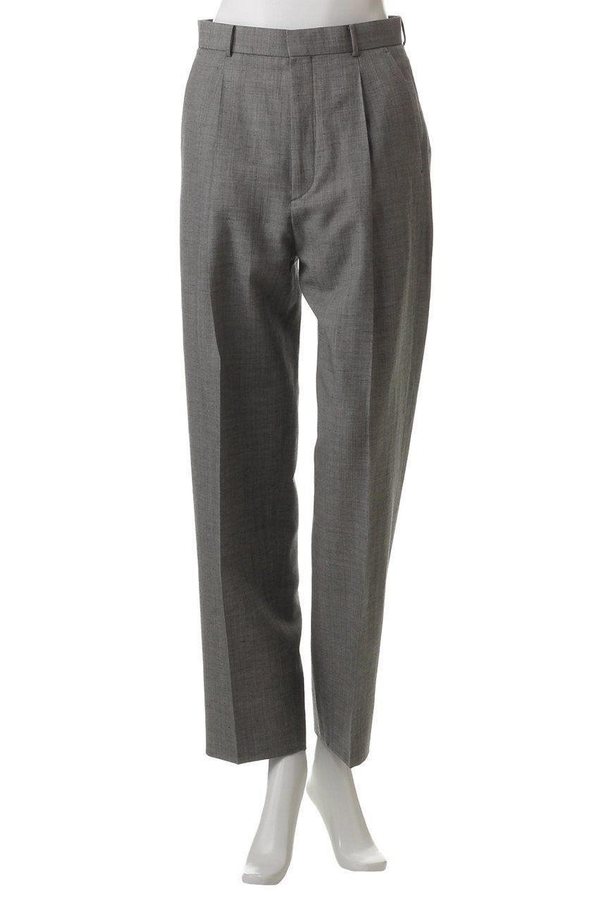 【エイトン/ATON】のWOOL LINEN SHARKSKIN テーパード タックパンツ 人気、トレンドファッション・服の通販 founy(ファニー) 　ファッション　Fashion　レディースファッション　Fashion for Women　パンツ　Pants & Trousers　センター　Center, Center Line　テーパード　Tapered, Tapered Pants　リネン　Linen, Linen Fabric　ロング　Long, Long-Length　other-2|ID: prp329100004391769 ipo3291000000032917393