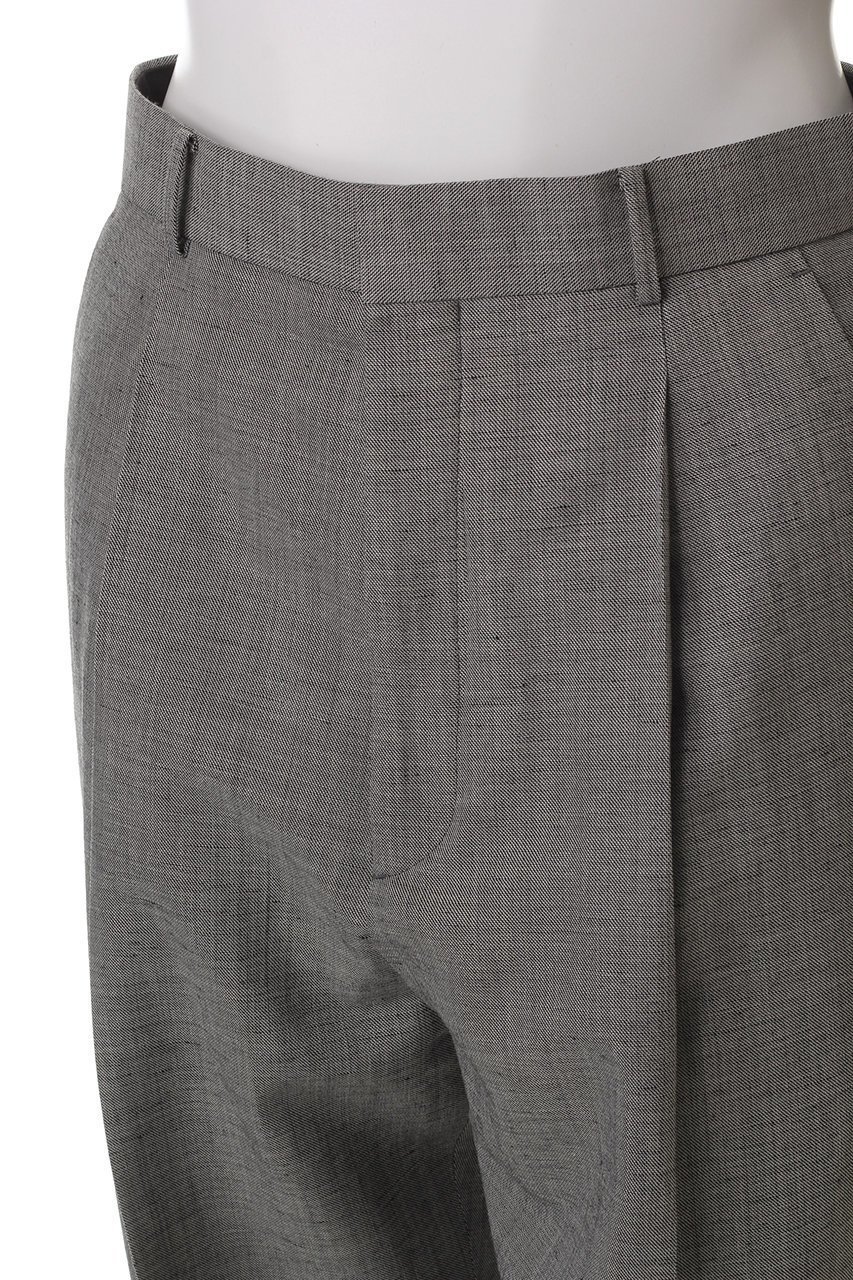 【エイトン/ATON】のWOOL LINEN SHARKSKIN テーパード タックパンツ 人気、トレンドファッション・服の通販 founy(ファニー) 　ファッション　Fashion　レディースファッション　Fashion for Women　パンツ　Pants & Trousers　センター　Center, Center Line　テーパード　Tapered, Tapered Pants　リネン　Linen, Linen Fabric　ロング　Long, Long-Length　other-5|ID: prp329100004391769 ipo3291000000032917427