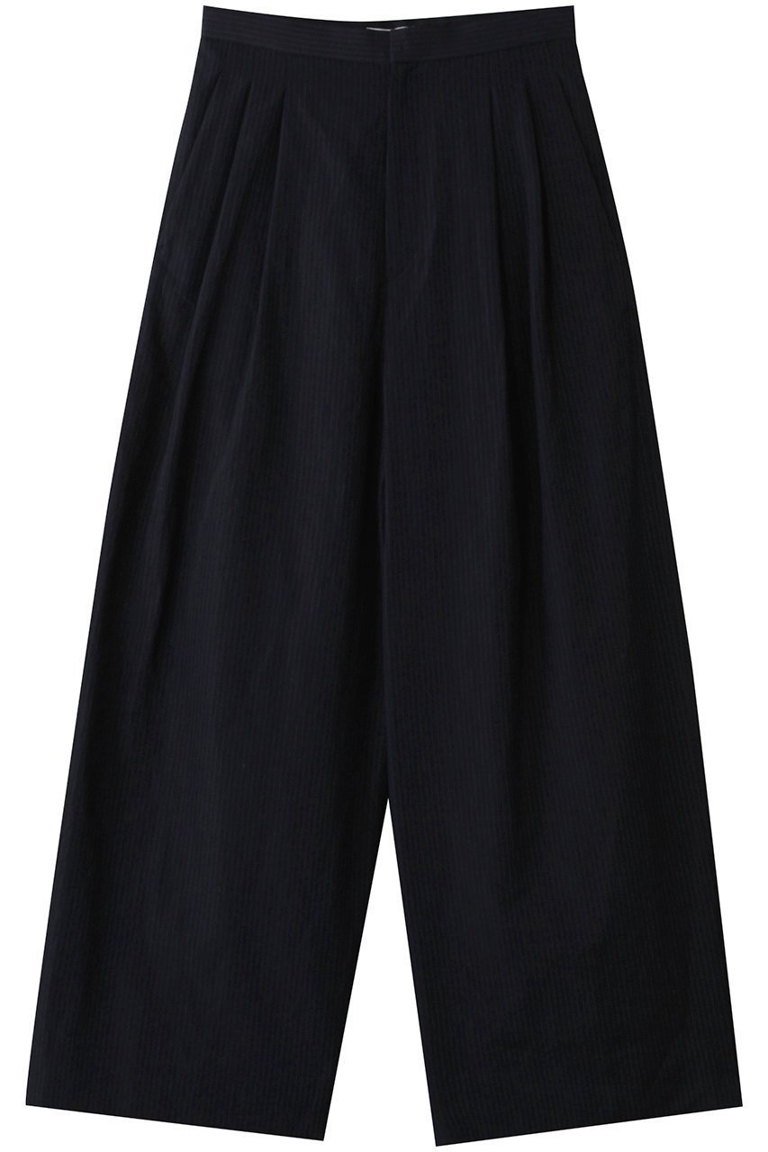 【エイトン/ATON】のSILK LINEN SHANTUNG ツータック パンツ インテリア・キッズ・メンズ・レディースファッション・服の通販 founy(ファニー) 　ファッション　Fashion　レディースファッション　Fashion for Women　パンツ　Pants & Trousers　シャンタン　Shantung, Silk-Like Fabric　シルク　Silk, 100% Silk　テーパード　Tapered, Tapered Pants　リネン　Linen, Linen Fabric　ロング　Long, Long-Length　ワイド　Wide, Wide Fit　定番　Standard, Basic Item　ピンストライプ|ID: prp329100004391770 ipo3291000000032917452