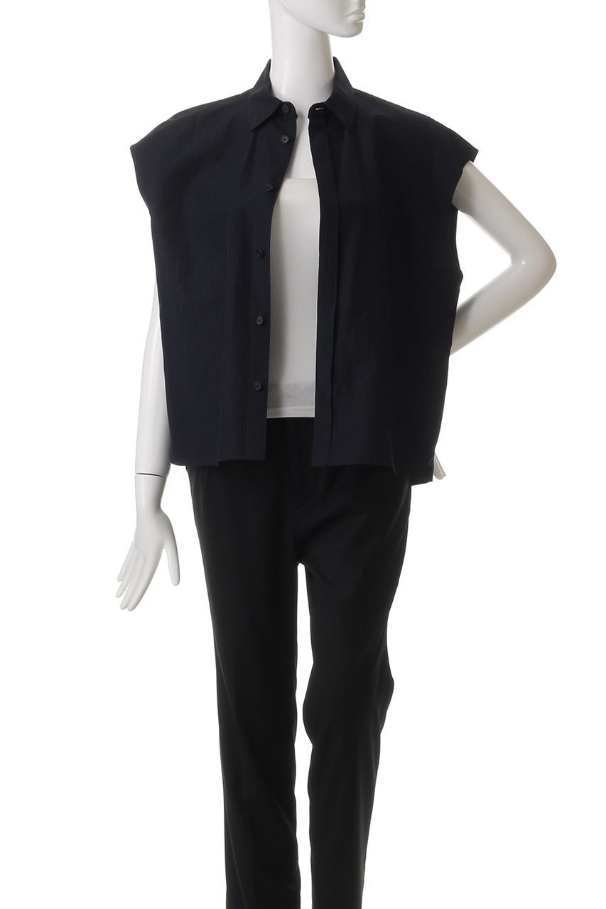 【エイトン/ATON】のSILK LINEN SHANTUNG シャツベスト 人気、トレンドファッション・服の通販 founy(ファニー) 　ファッション　Fashion　レディースファッション　Fashion for Women　アウター　Coat / Outerwear Collection　トップス・カットソー　Cut & Sew Tops　キャミソール&ノースリーブ　Camisoles & Sleeveless Tops　シャツ・ブラウス・オフィスカジュアル　Elegant Blouses & Button-Ups　ベスト&ジレ / 重ね着スタイル　Vests & Gilets　シャンタン　Shantung, Silk-Like Fabric　シルク　Silk, 100% Silk　スリーブ　Sleeve, Long Sleeve / Short Sleeve　ノースリーブ　Sleeveless, No-Sleeve　フレンチ　French, French Style　フロント　Front, Front Design　ベスト　Vest, Waistcoat　リネン　Linen, Linen Fabric　other-6|ID: prp329100004391771 ipo3291000000032861923