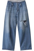 【チノ/CINOH】のデニムダメージワイドパンツ ミッドブルー|ID: prp329100004391775 ipo3291000000036089083