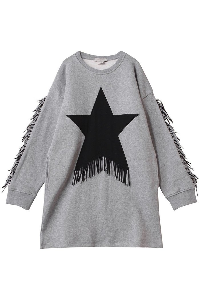 【ステラ マッカートニー/STELLA McCARTNEY / KIDS】の【KIDS】フリンジ スタージャージードレス インテリア・キッズ・メンズ・レディースファッション・服の通販 founy(ファニー) https://founy.com/ ファッション Fashion キッズファッション KIDS ワンピース Dress/Kids スリーブ Sleeve ドレス Dress フリンジ Fringe モチーフ Motif |ID: prp329100004391797 ipo3291000000030706284