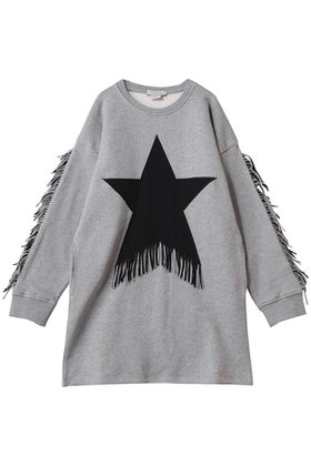 【ステラ マッカートニー/STELLA McCARTNEY / KIDS】 【KIDS】フリンジ スタージャージードレス人気、トレンドファッション・服の通販 founy(ファニー) ファッション Fashion キッズファッション Fashion for Kids ワンピース Dresses スリーブ Sleeve, Long Sleeve / Short Sleeve ドレス Dress, One-Piece フリンジ Fringe, Tassel モチーフ Motif, Design Theme |ID:prp329100004391797