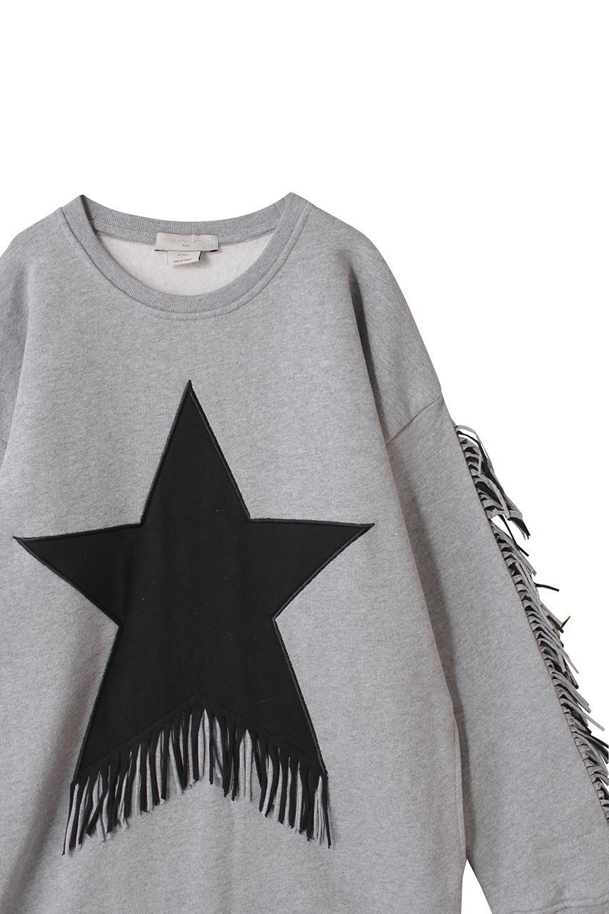 【ステラ マッカートニー/STELLA McCARTNEY / KIDS】の【KIDS】フリンジ スタージャージードレス 人気、トレンドファッション・服の通販 founy(ファニー) 　ファッション　Fashion　キッズファッション　Fashion for Kids　ワンピース　Dresses　スリーブ　Sleeve, Long Sleeve / Short Sleeve　ドレス　Dress, One-Piece　フリンジ　Fringe, Tassel　モチーフ　Motif, Design Theme　other-3|ID: prp329100004391797 ipo3291000000032847294