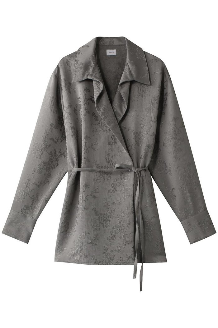 【マノフ/MANOF】のJACQUARD CACHECOEUR SHIRTS/シャツ インテリア・キッズ・メンズ・レディースファッション・服の通販 founy(ファニー) https://founy.com/ ファッション Fashion レディースファッション Fashion for Women トップス・カットソー Cut & Sew Tops シャツ・ブラウス・オフィスカジュアル Elegant Blouses & Button-Ups ジャカード／ジャガード Jacquard, Woven Pattern スリーブ Sleeve, Long Sleeve / Short Sleeve デコルテ Décolleté, Neckline マニッシュ Mannish, Boyish ロング Long, Long-Length エレガント 上品 Elegant ビジネス 仕事 通勤 Business / Work / Commuting |ID: prp329100004391802 ipo3291000000034955612