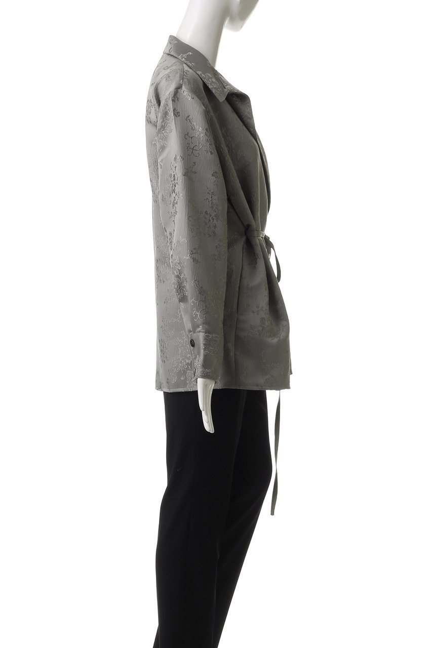 【マノフ/MANOF】のJACQUARD CACHECOEUR SHIRTS/シャツ 人気、トレンドファッション・服の通販 founy(ファニー) 　ファッション　Fashion　レディースファッション　Fashion for Women　トップス・カットソー　Cut & Sew Tops　シャツ・ブラウス・オフィスカジュアル　Elegant Blouses & Button-Ups　ジャカード／ジャガード　Jacquard, Woven Pattern　スリーブ　Sleeve, Long Sleeve / Short Sleeve　デコルテ　Décolleté, Neckline　マニッシュ　Mannish, Boyish　ロング　Long, Long-Length　エレガント 上品　Elegant　ビジネス 仕事 通勤　Business / Work / Commuting　other-3|ID: prp329100004391802 ipo3291000000034955618