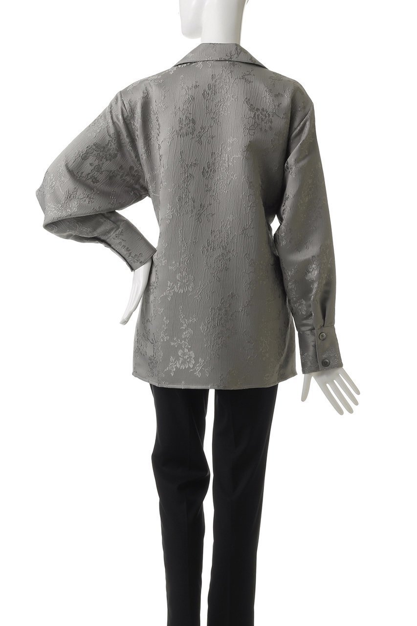 【マノフ/MANOF】のJACQUARD CACHECOEUR SHIRTS/シャツ 人気、トレンドファッション・服の通販 founy(ファニー) 　ファッション　Fashion　レディースファッション　Fashion for Women　トップス・カットソー　Cut & Sew Tops　シャツ・ブラウス・オフィスカジュアル　Elegant Blouses & Button-Ups　ジャカード／ジャガード　Jacquard, Woven Pattern　スリーブ　Sleeve, Long Sleeve / Short Sleeve　デコルテ　Décolleté, Neckline　マニッシュ　Mannish, Boyish　ロング　Long, Long-Length　エレガント 上品　Elegant　ビジネス 仕事 通勤　Business / Work / Commuting　other-4|ID: prp329100004391802 ipo3291000000034955620