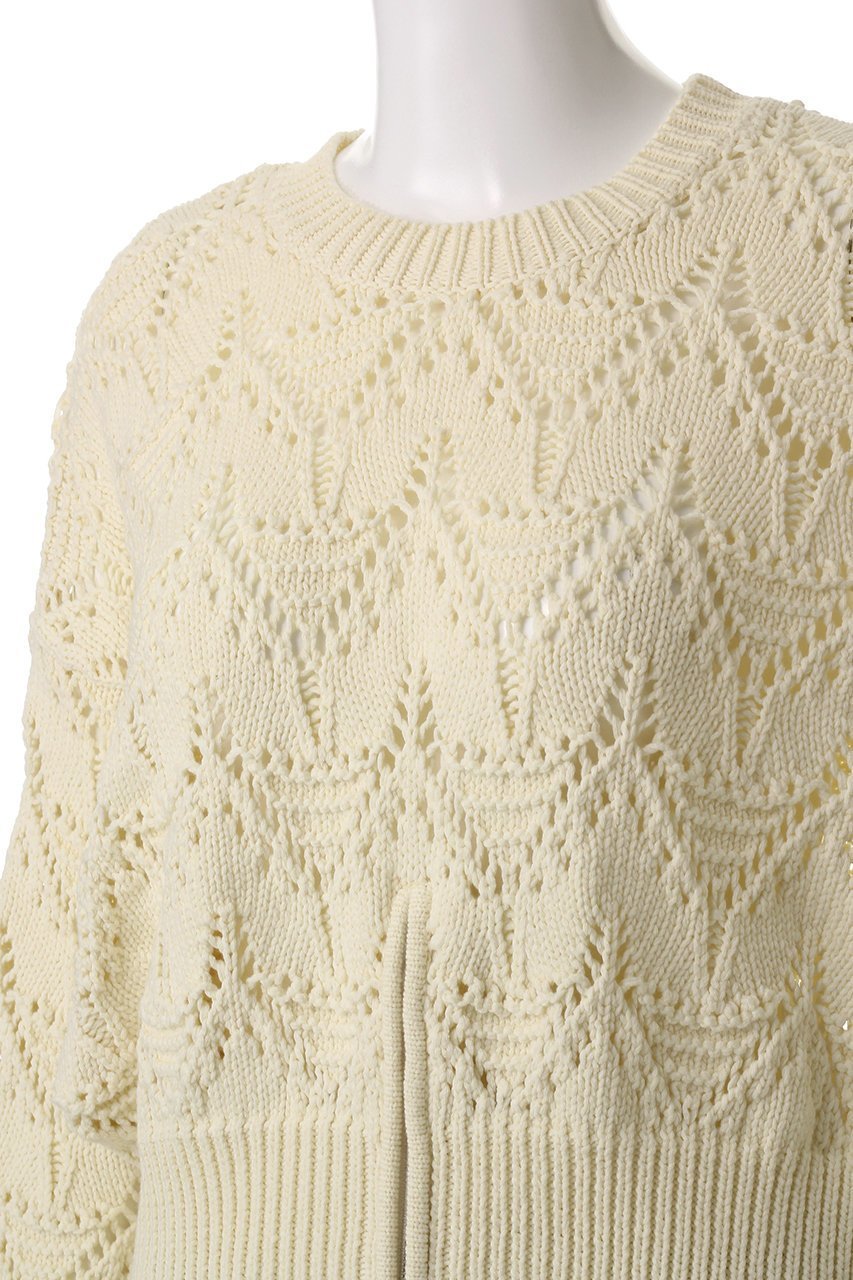 【マノフ/MANOF】のCROCHET ZIP KNIT TOPS/ニット 人気、トレンドファッション・服の通販 founy(ファニー) 　ファッション　Fashion　レディースファッション　Fashion for Women　トップス・カットソー　Cut & Sew Tops　ニット　Knit Tops & Sweaters　カジュアルプルオーバー・ニットトップス　Pullovers & Knit Tops / Casual Pullovers　インナー　Innerwear　ジップ　Zip, Zipper　春　Spring　透かし　Cut-Out, Lacework　other-5|ID: prp329100004391803 ipo3291000000034957116