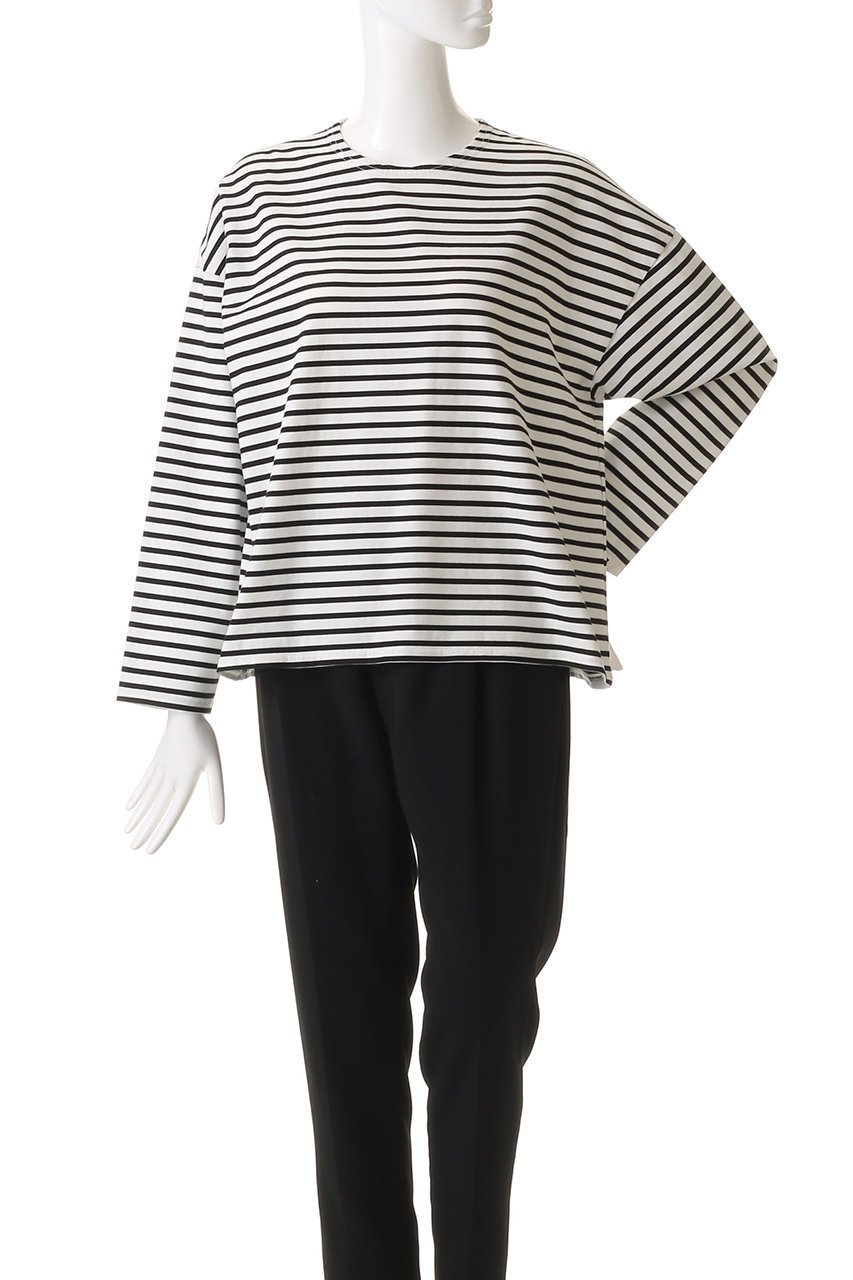 【オブラダ/Oblada】のシアーレイヤー ロングTシャツ 人気、トレンドファッション・服の通販 founy(ファニー) 　ファッション　Fashion　レディースファッション　WOMEN　トップス・カットソー　Tops/Tshirt　シャツ/ブラウス　Shirts/Blouses　ロング / Tシャツ　T-Shirts　カットソー　Cut and Sewn　インナー　Inner　シアー　Sheer　シンプル　Simple　スリーブ　Sleeve　トレンド　Trend　ボーダー　Border　ロング　Long　エレガント 上品　Elegant　other-7|ID: prp329100004391804 ipo3291000000031331832