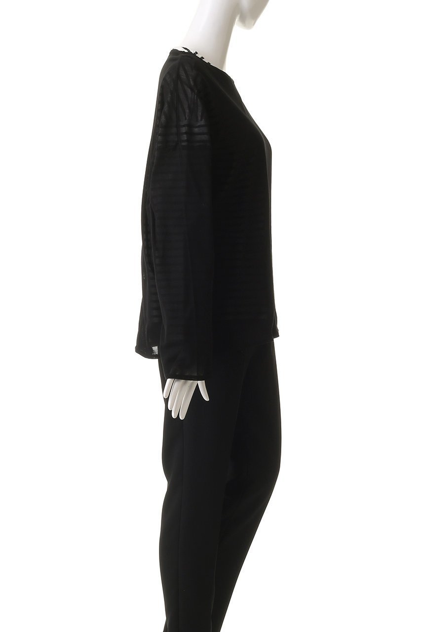 【オブラダ/Oblada】のシアーレイヤー ロングTシャツ 人気、トレンドファッション・服の通販 founy(ファニー) 　ファッション　Fashion　レディースファッション　Fashion for Women　トップス・カットソー　Cut & Sew Tops　シャツ・ブラウス・オフィスカジュアル　Elegant Blouses & Button-Ups　ロングTシャツ・Tシャツ　Longline T-Shirts & Tees　カットソー・ベーシックTシャツ　Cut-and-Sewn Tops / Stretch Tees & Basics　インナー　Innerwear　シアー　Sheer, See-Through　シンプル　Simple, Minimal　スリーブ　Sleeve, Long Sleeve / Short Sleeve　トレンド　Trend, Trending Now　ボーダー　Border, Stripe　ロング　Long, Long-Length　エレガント 上品　Elegant　other-3|ID: prp329100004391804 ipo3291000000035421242