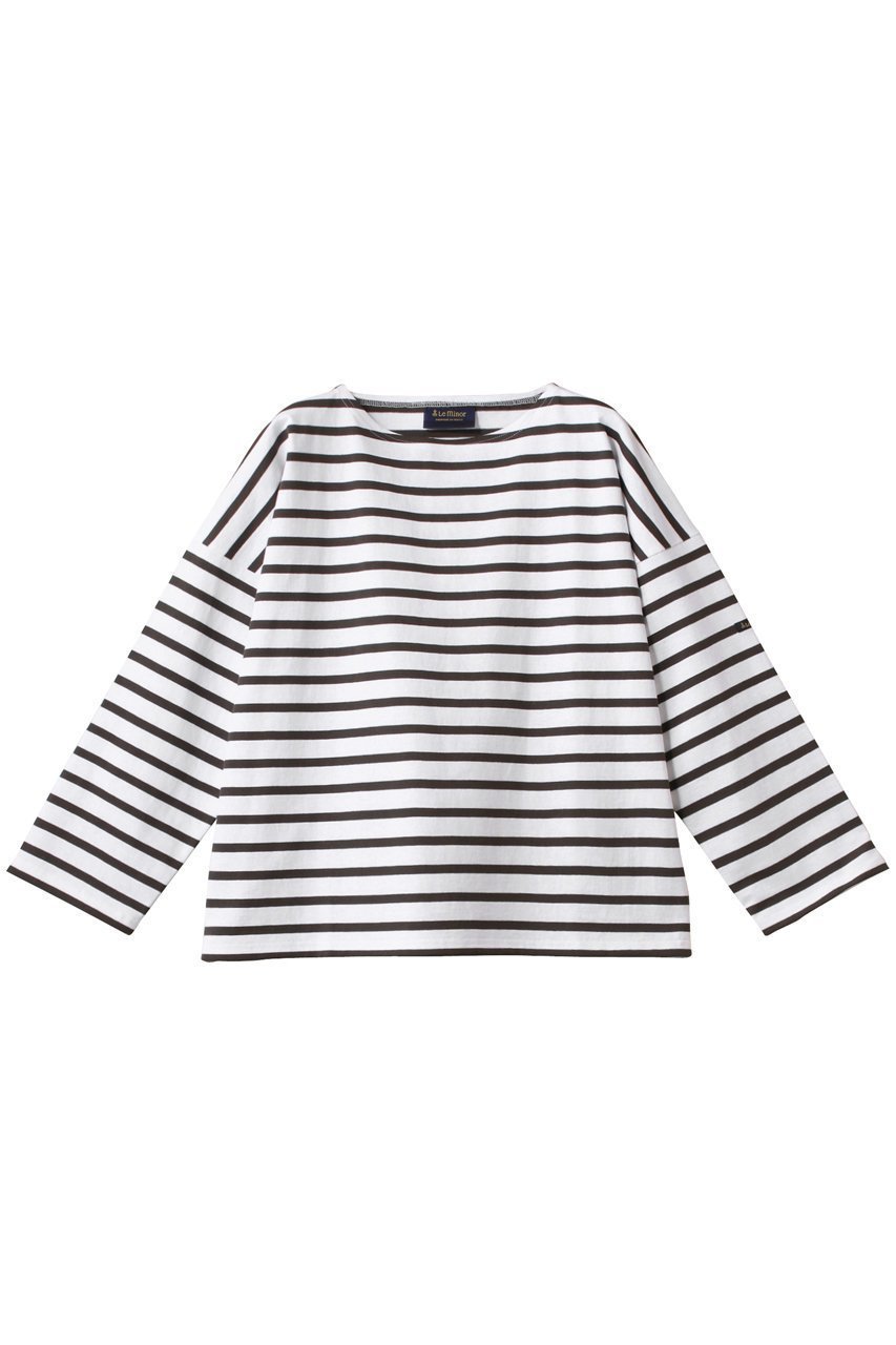 【エリオポール/heliopole】の【Le Minor】PETTIT COPAIN LS カットソー インテリア・キッズ・メンズ・レディースファッション・服の通販 founy(ファニー) 　ファッション　Fashion　レディースファッション　Fashion for Women　トップス・カットソー　Cut & Sew Tops　シャツ・ブラウス・オフィスカジュアル　Elegant Blouses & Button-Ups　ロングTシャツ・Tシャツ　Longline T-Shirts & Tees　カットソー・ベーシックTシャツ　Cut-and-Sewn Tops / Stretch Tees & Basics　カットソー　Cut and Sewn Top　シンプル　Simple, Minimal　スリーブ　Sleeve, Long Sleeve / Short Sleeve　デニム　Denim, Jeans Material　ロング　Long, Long-Length　定番　Standard, Basic Item　ブラウン|ID: prp329100004391824 ipo3291000000032872490