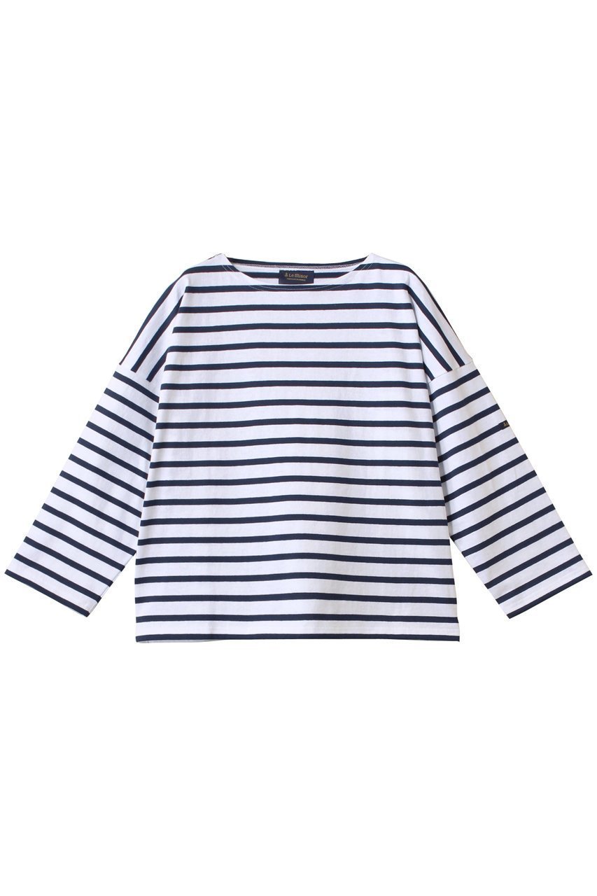 【エリオポール/heliopole】の【Le Minor】PETTIT COPAIN LS カットソー インテリア・キッズ・メンズ・レディースファッション・服の通販 founy(ファニー) 　ファッション　Fashion　レディースファッション　Fashion for Women　トップス・カットソー　Cut & Sew Tops　シャツ・ブラウス・オフィスカジュアル　Elegant Blouses & Button-Ups　ロングTシャツ・Tシャツ　Longline T-Shirts & Tees　カットソー・ベーシックTシャツ　Cut-and-Sewn Tops / Stretch Tees & Basics　カットソー　Cut and Sewn Top　シンプル　Simple, Minimal　スリーブ　Sleeve, Long Sleeve / Short Sleeve　デニム　Denim, Jeans Material　ロング　Long, Long-Length　定番　Standard, Basic Item　ネイビー|ID: prp329100004391824 ipo3291000000032872496