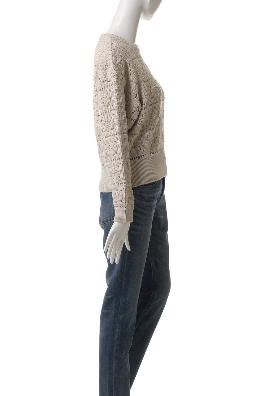 【バトナー/BATONER】のGRASSY レースクルーネック 人気、トレンドファッション・服の通販 founy(ファニー) 　ファッション　Fashion　レディースファッション　Fashion for Women　トップス・カットソー　Cut & Sew Tops　ニット　Knit Tops & Sweaters　カジュアルプルオーバー・ニットトップス　Pullovers & Knit Tops / Casual Pullovers　クラシック　Classic, Timeless Style　ショート　Short, Short Length　リネン　Linen, Linen Fabric　レース　Lace, Lace Fabric　other-3|ID: prp329100004391827 ipo3291000000032948636