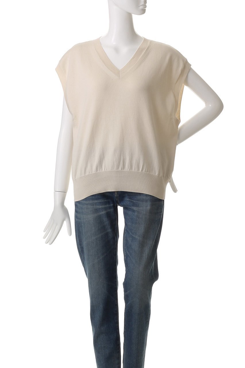 【バトナー/BATONER】のTHE SEAISLAND コットンVネックベスト 人気、トレンドファッション・服の通販 founy(ファニー) 　ファッション　Fashion　レディースファッション　WOMEN　トップス・カットソー　Tops/Tshirt　ニット　Knit Tops　ベスト/ジレ　Gilets/Vests　プルオーバー　Pullover　Vネック　V-Neck　なめらか　Smooth　トレンド　Trend　バランス　Balance　ベスト　Vest　other-2|ID: prp329100004391831 ipo3291000000031270750
