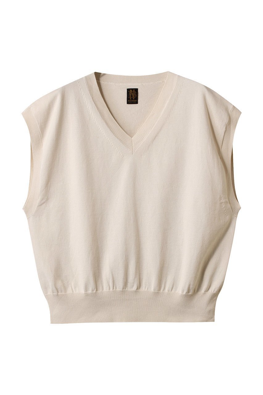 【バトナー/BATONER】のTHE SEAISLAND コットンVネックベスト 人気、トレンドファッション・服の通販 founy(ファニー) 　ファッション　Fashion　レディースファッション　Fashion for Women　トップス・カットソー　Cut & Sew Tops　ニット　Knit Tops & Sweaters　ベスト&ジレ / 重ね着スタイル　Vests & Gilets　カジュアルプルオーバー・ニットトップス　Pullovers & Knit Tops / Casual Pullovers　Vネックトップス　V-Neck Tops / V-Cut Neckline Shirts　なめらか　Smooth, Silky Texture　トレンド　Trend, Trending Now　バランス　Balance, Style Balance　ベスト　Vest, Waistcoat　 other-1|ID: prp329100004391831 ipo3291000000032948791