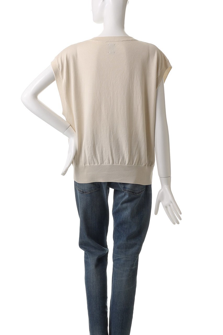 【バトナー/BATONER】のTHE SEAISLAND コットンVネックベスト 人気、トレンドファッション・服の通販 founy(ファニー) 　ファッション　Fashion　レディースファッション　Fashion for Women　トップス・カットソー　Cut & Sew Tops　ニット　Knit Tops & Sweaters　ベスト&ジレ / 重ね着スタイル　Vests & Gilets　カジュアルプルオーバー・ニットトップス　Pullovers & Knit Tops / Casual Pullovers　Vネックトップス　V-Neck Tops / V-Cut Neckline Shirts　なめらか　Smooth, Silky Texture　トレンド　Trend, Trending Now　バランス　Balance, Style Balance　ベスト　Vest, Waistcoat　other-4|ID: prp329100004391831 ipo3291000000032948815