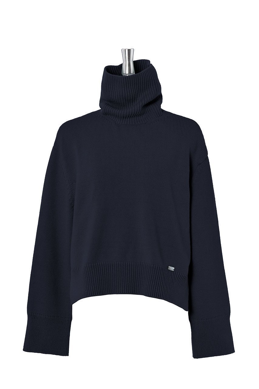 【デイジーリン/DAISY LIN】のDAISY KARE KNIT II インテリア・キッズ・メンズ・レディースファッション・服の通販 founy(ファニー) 　ファッション　Fashion　レディースファッション　Fashion for Women　トップス・カットソー　Cut & Sew Tops　ニット　Knit Tops & Sweaters　カジュアルプルオーバー・ニットトップス　Pullovers & Knit Tops / Casual Pullovers　アンティーク　Antique-Inspired　洗える　Machine Washable　シンプル　Simple, Minimal　スリット　Slit, Slit Detail　セーター　Sweater, Knitwear　タートルネック　Turtleneck, High Neck　人気　Popular, Best Seller　バランス　Balance, Style Balance　ベーシック　Basic, Essential　冬　Winter / This Winter　おすすめ　Recommended / Our Picks　ミッドナイトブルー|ID: prp329100004391838 ipo3291000000032949093