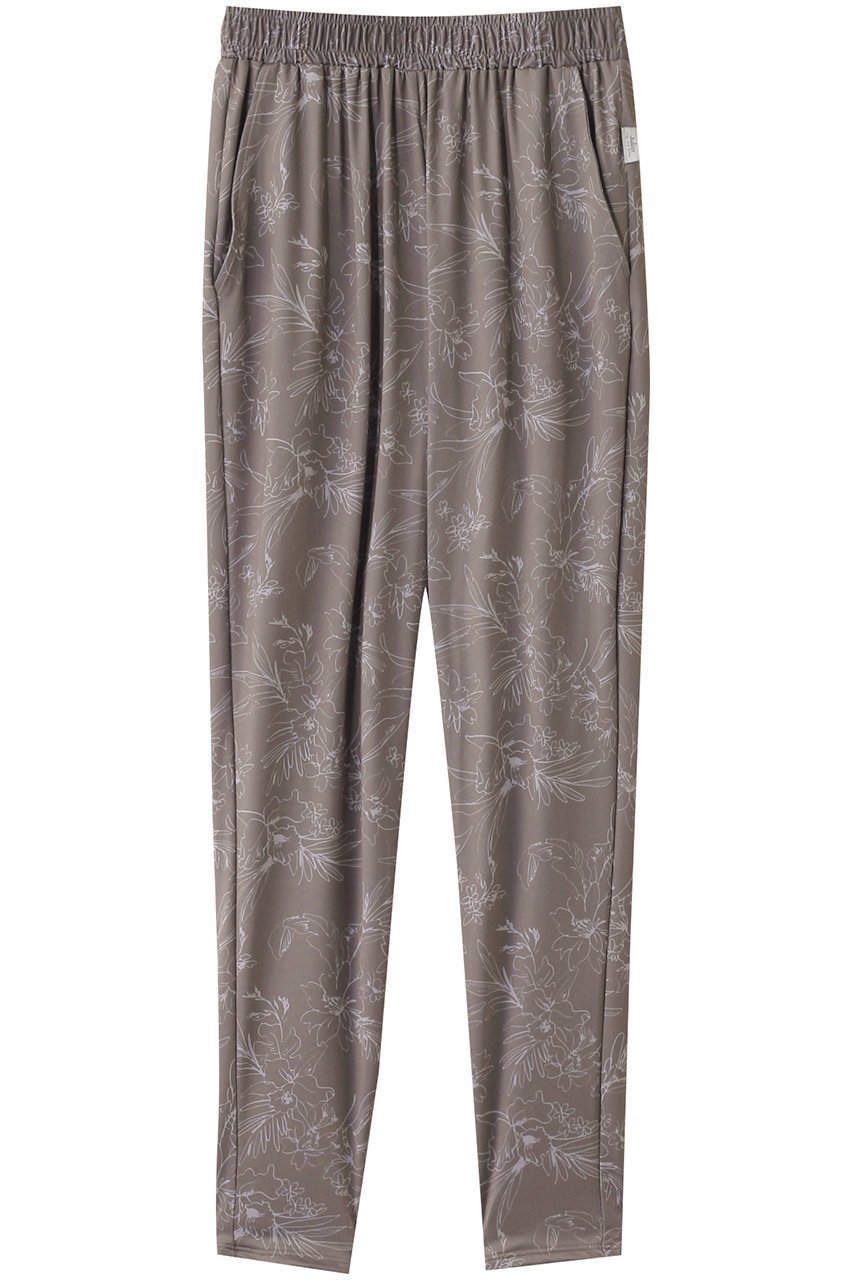 【ジュリエ/Julier】のLine Flowerプリントギャザーパンツ インテリア・キッズ・メンズ・レディースファッション・服の通販 founy(ファニー) 　ファッション　Fashion　レディースファッション　Fashion for Women　パンツ　Pants & Trousers　スポーツウェア　Functional & Stylish Sportswear　スポーツ パンツ　Workout Pants / Training Shorts / Joggers　スポーツ　Sports, Activewear　フラワー　Flower, Floral　プリント　Print, Printed Pattern　ブラウン|ID: prp329100004391843 ipo3291000000035530603