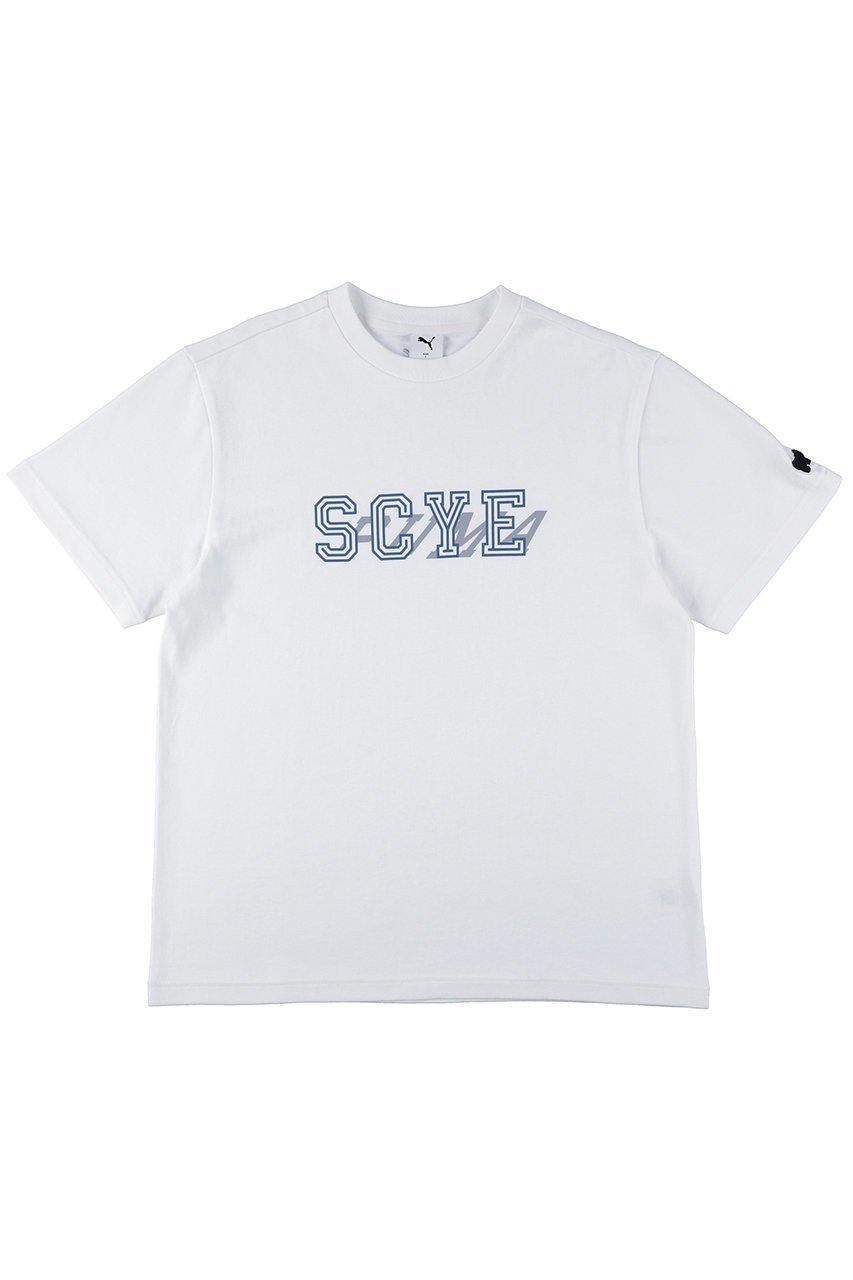 【プーマ/PUMA】の【UNISEX】【PUMA x Scye】SS Tシャツ インテリア・キッズ・メンズ・レディースファッション・服の通販 founy(ファニー) 　ファッション　Fashion　レディースファッション　Fashion for Women　トップス・カットソー　Cut & Sew Tops　シャツ・ブラウス・オフィスカジュアル　Elegant Blouses & Button-Ups　ロングTシャツ・Tシャツ　Longline T-Shirts & Tees　カットソー・ベーシックTシャツ　Cut-and-Sewn Tops / Stretch Tees & Basics　ユニセックス　Unisex, Genderless　シャドー　Shadow, Subtle Pattern　ショート　Short, Short Length　シンプル　Simple, Minimal　ジャケット　Jacket, Outerwear　スリーブ　Sleeve, Long Sleeve / Short Sleeve　デニム　Denim, Jeans Material　フロント　Front, Front Design　プリント　Print, Printed Pattern　ベーシック　Basic, Essential　ホワイト|ID: prp329100004393581 ipo3291000000032857342