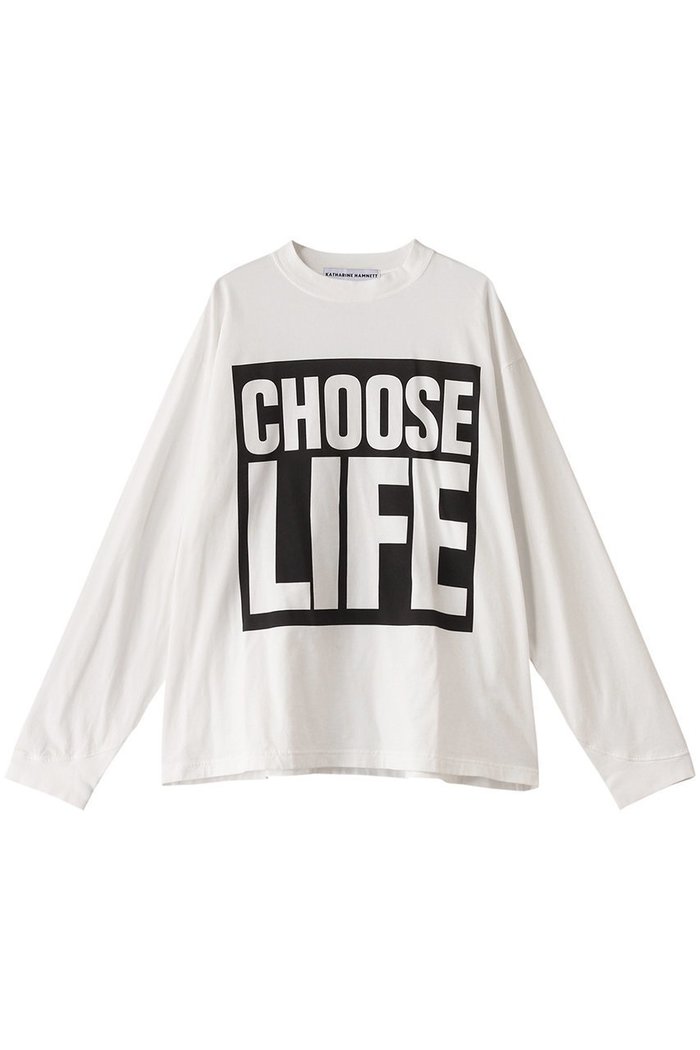 【キャサリンハムネット/KATHARINE HAMNETT LONDON】の【UNISEX】ロングスリーブスローガンTシャツ インテリア・キッズ・メンズ・レディースファッション・服の通販 founy(ファニー) https://founy.com/ ファッション Fashion レディースファッション Fashion for Women トップス・カットソー Cut & Sew Tops シャツ・ブラウス・オフィスカジュアル Elegant Blouses & Button-Ups ロングTシャツ・Tシャツ Longline T-Shirts & Tees カットソー・ベーシックTシャツ Cut-and-Sewn Tops / Stretch Tees & Basics ユニセックス Unisex, Genderless オーガニック Organic Cotton スリーブ Sleeve, Long Sleeve / Short Sleeve トレンド Trend, Trending Now プリント Print, Printed Pattern ボックス Boxy, Box Shape ロング Long, Long-Length 長袖 Long Sleeve, Full Sleeve |ID: prp329100004393588 ipo3291000000032860014