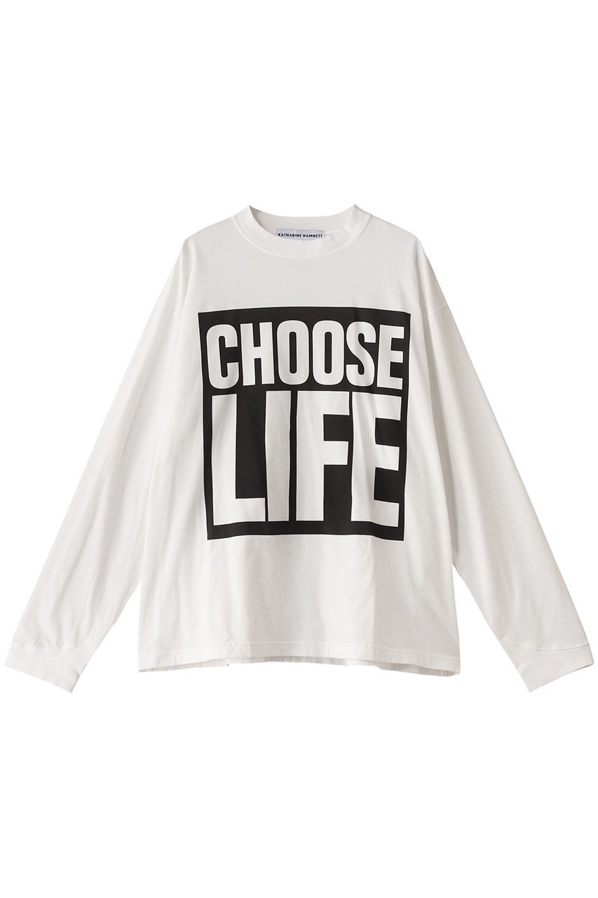 【キャサリンハムネット/KATHARINE HAMNETT LONDON】の【UNISEX】ロングスリーブスローガンTシャツ 人気、トレンドファッション・服の通販 founy(ファニー) 　ファッション　Fashion　レディースファッション　Fashion for Women　トップス・カットソー　Cut & Sew Tops　シャツ・ブラウス・オフィスカジュアル　Elegant Blouses & Button-Ups　ロングTシャツ・Tシャツ　Longline T-Shirts & Tees　カットソー・ベーシックTシャツ　Cut-and-Sewn Tops / Stretch Tees & Basics　ユニセックス　Unisex, Genderless　オーガニック　Organic Cotton　スリーブ　Sleeve, Long Sleeve / Short Sleeve　トレンド　Trend, Trending Now　プリント　Print, Printed Pattern　ボックス　Boxy, Box Shape　ロング　Long, Long-Length　長袖　Long Sleeve, Full Sleeve　 other-1|ID: prp329100004393588 ipo3291000000032860014