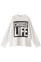 【キャサリンハムネット/KATHARINE HAMNETT LONDON】の【UNISEX】ロングスリーブスローガンTシャツ ホワイト|ID: prp329100004393588 ipo3291000000032860020