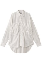 【キャサリンハムネット/KATHARINE HAMNETT LONDON】の【UNISEX】パラシュートロングテイルシャツ 人気、トレンドファッション・服の通販 founy(ファニー) ファッション Fashion レディースファッション Fashion for Women トップス・カットソー Cut & Sew Tops シャツ・ブラウス・オフィスカジュアル Elegant Blouses & Button-Ups ユニセックス Unisex, Genderless コレクション Collection, Seasonal Line シルク Silk, 100% Silk スリーブ Sleeve, Long Sleeve / Short Sleeve ロング Long, Long-Length ヴィンテージ Vintage Style 定番 Standard, Basic Item thumbnail ホワイト|ID: prp329100004393591 ipo3291000000032862366