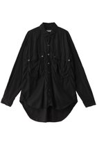 【キャサリンハムネット/KATHARINE HAMNETT LONDON】の【UNISEX】パラシュートロングテイルシャツ 人気、トレンドファッション・服の通販 founy(ファニー) ファッション Fashion レディースファッション Fashion for Women トップス・カットソー Cut & Sew Tops シャツ・ブラウス・オフィスカジュアル Elegant Blouses & Button-Ups ユニセックス Unisex, Genderless コレクション Collection, Seasonal Line シルク Silk, 100% Silk スリーブ Sleeve, Long Sleeve / Short Sleeve ロング Long, Long-Length ヴィンテージ Vintage Style 定番 Standard, Basic Item thumbnail ブラック|ID: prp329100004393591 ipo3291000000032862379