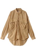 【キャサリンハムネット/KATHARINE HAMNETT LONDON】の【UNISEX】パラシュートロングテイルシャツ 人気、トレンドファッション・服の通販 founy(ファニー) ファッション Fashion レディースファッション Fashion for Women トップス・カットソー Cut & Sew Tops シャツ・ブラウス・オフィスカジュアル Elegant Blouses & Button-Ups ユニセックス Unisex, Genderless コレクション Collection, Seasonal Line シルク Silk, 100% Silk スリーブ Sleeve, Long Sleeve / Short Sleeve ロング Long, Long-Length ヴィンテージ Vintage Style 定番 Standard, Basic Item thumbnail ゴールド ベージュ|ID: prp329100004393591 ipo3291000000032862384