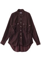 【キャサリンハムネット/KATHARINE HAMNETT LONDON】の【UNISEX】パラシュートロングテイルシャツ 人気、トレンドファッション・服の通販 founy(ファニー) ファッション Fashion レディースファッション Fashion for Women トップス・カットソー Cut & Sew Tops シャツ・ブラウス・オフィスカジュアル Elegant Blouses & Button-Ups ユニセックス Unisex, Genderless コレクション Collection, Seasonal Line シルク Silk, 100% Silk スリーブ Sleeve, Long Sleeve / Short Sleeve ロング Long, Long-Length ヴィンテージ Vintage Style 定番 Standard, Basic Item thumbnail レッドブラウン|ID: prp329100004393591 ipo3291000000032862390