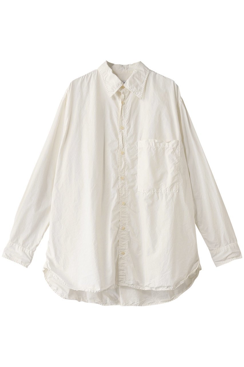 【キャサリンハムネット/KATHARINE HAMNETT LONDON】の【UNISEX】ビッグポケットプレーンシャツ インテリア・キッズ・メンズ・レディースファッション・服の通販 founy(ファニー) 　ファッション　Fashion　レディースファッション　Fashion for Women　トップス・カットソー　Cut & Sew Tops　シャツ・ブラウス・オフィスカジュアル　Elegant Blouses & Button-Ups　ユニセックス　Unisex, Genderless　シルク　Silk, 100% Silk　シンプル　Simple, Minimal　スリーブ　Sleeve, Long Sleeve / Short Sleeve　タイプライター　Typewriter Fabric, Crisp Cotton　ビンテージ　Vintage, Retro Style　プレーン　Plain, Simple　ポケット　Pocket, Pocket Detail　レギュラー　Regular, Standard Fit　ロング　Long, Long-Length　ホワイト|ID: prp329100004393592 ipo3291000000035367144