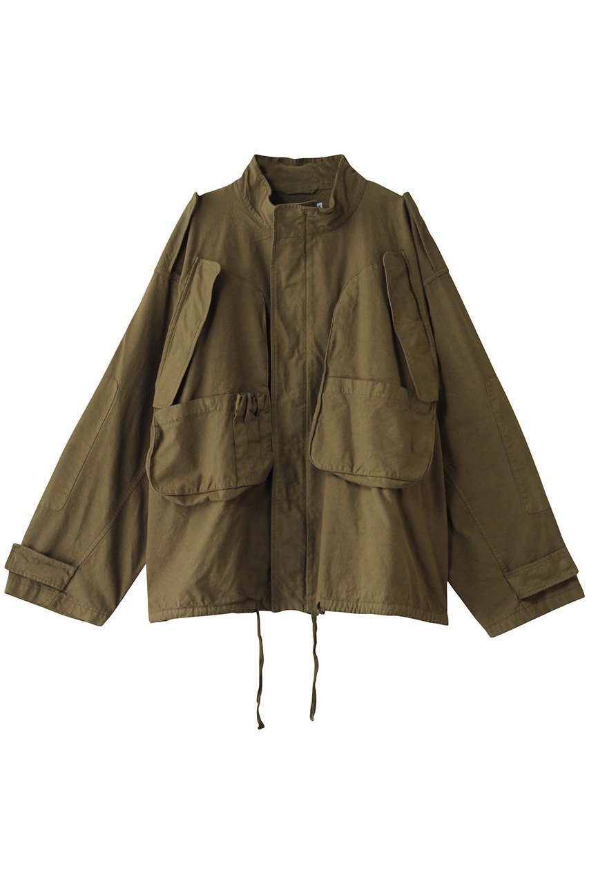 【キャサリンハムネット/KATHARINE HAMNETT LONDON】の【UNISEX】ショートレンジライオネルジャケット インテリア・キッズ・メンズ・レディースファッション・服の通販 founy(ファニー) 　ファッション　Fashion　レディースファッション　Fashion for Women　アウター　Coat / Outerwear Collection　レディースジャケット・軽アウター　Jackets　ユニセックス　Unisex, Genderless　サテン　Satin, Glossy Fabric　ショート　Short, Short Length　ジャケット　Jacket, Outerwear　ネップ　Nepp, Slub Yarn　ヴィンテージ　Vintage Style　オリーブ|ID: prp329100004393593 ipo3291000000032962966