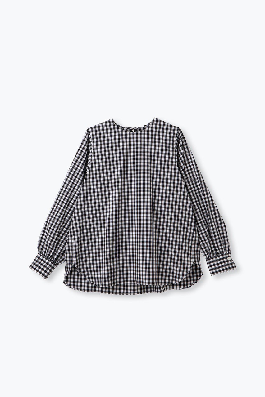 【レリル/lelill】のピマソロ THE BASIC BLOUSE インテリア・キッズ・メンズ・レディースファッション・服の通販 founy(ファニー) 　ファッション　Fashion　レディースファッション　Fashion for Women　トップス・カットソー　Cut & Sew Tops　シャツ・ブラウス・オフィスカジュアル　Elegant Blouses & Button-Ups　おすすめ　Recommended / Our Picks　ストレッチ　Stretch, Stretchy Fabric　スリーブ　Sleeve, Long Sleeve / Short Sleeve　ブロード　Broadcloth, Fine Cotton　ロング　Long, Long-Length　エレガント 上品　Elegant　人気　Popular, Best Seller　定番　Standard, Basic Item　ギンガム|ID: prp329100004393604 ipo3291000000032872257