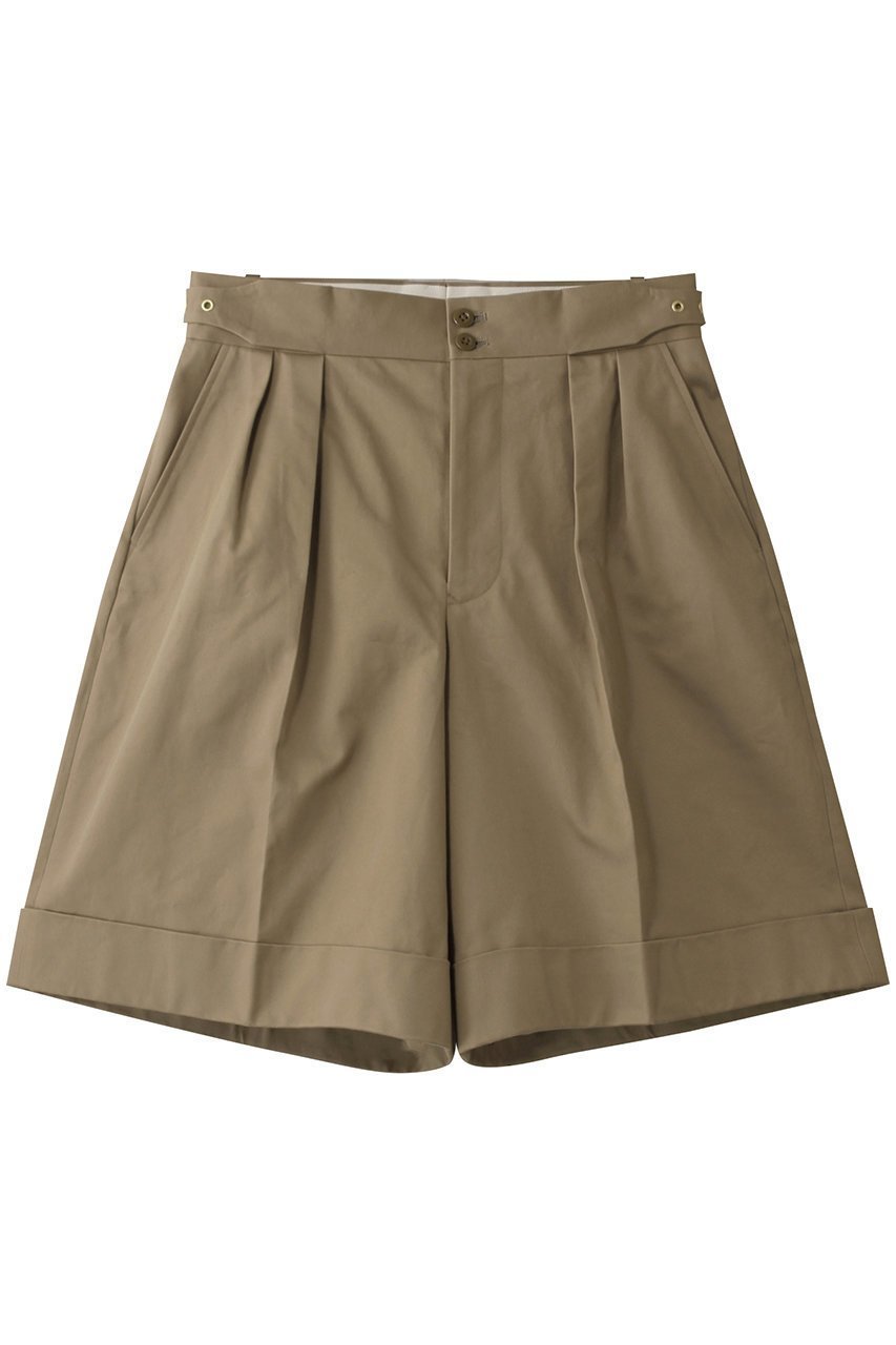【サイ サイベーシックス/Scye SCYE BASICS】の【SCYE BASICS】サンホアキン コットン ショートパンツ インテリア・キッズ・メンズ・レディースファッション・服の通販 founy(ファニー) 　ファッション　Fashion　レディースファッション　Fashion for Women　パンツ　Pants & Trousers　ショートパンツ・ハーフパンツ　High-Waisted & Relaxed Shorts　カリフォルニア　California, Cali Style　クラシカル　Classical, Vintage-Inspired　ショート　Short, Short Length　エレガント 上品　Elegant　ベージュ|ID: prp329100004393633 ipo3291000000032919125