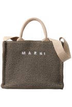 【マルニ/MARNI】のラフィアエフェクト2wayスモールトートバッグ ダスティオリーブ|ID:prp329100004393634